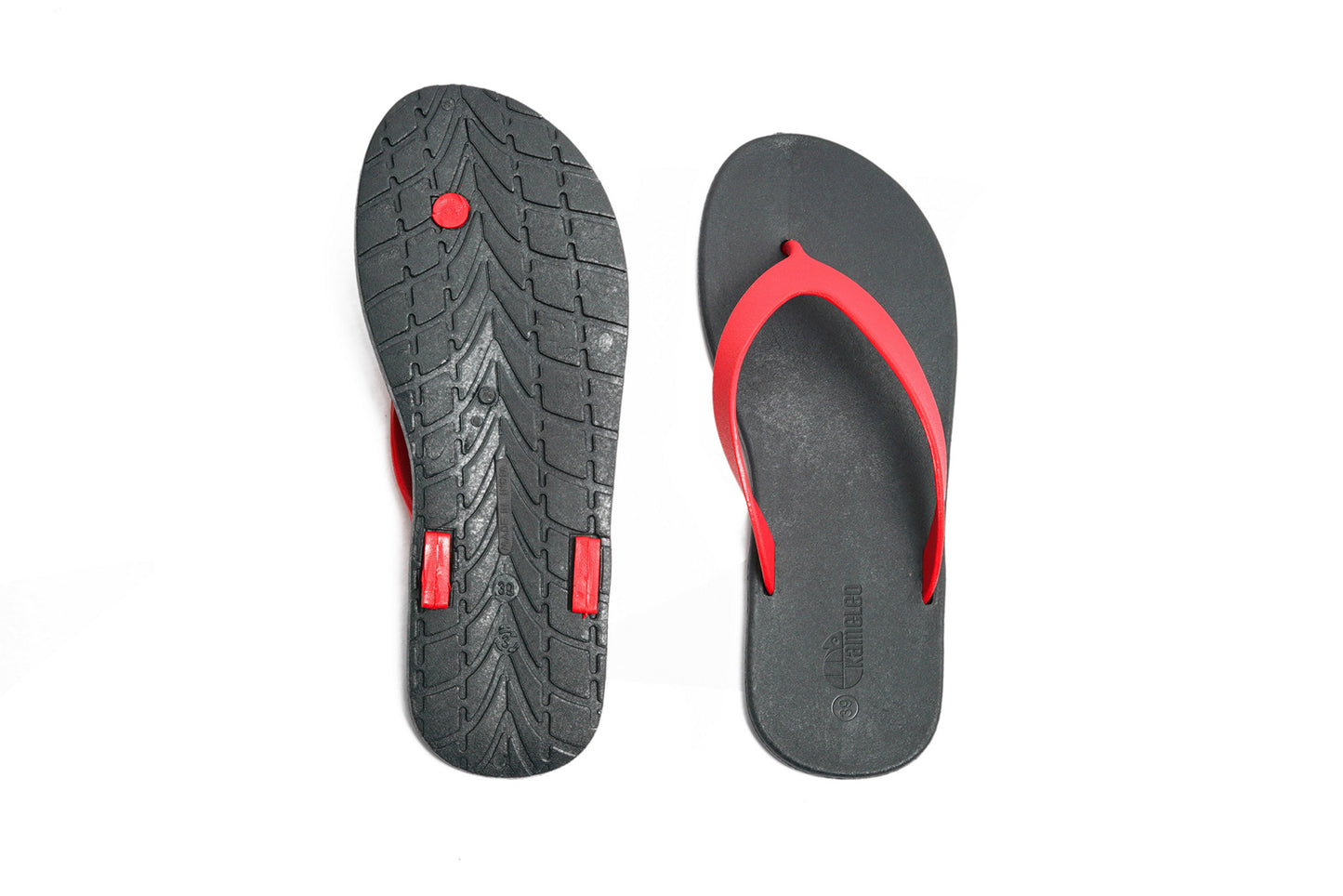 Flippy Black Sole Red Strap
