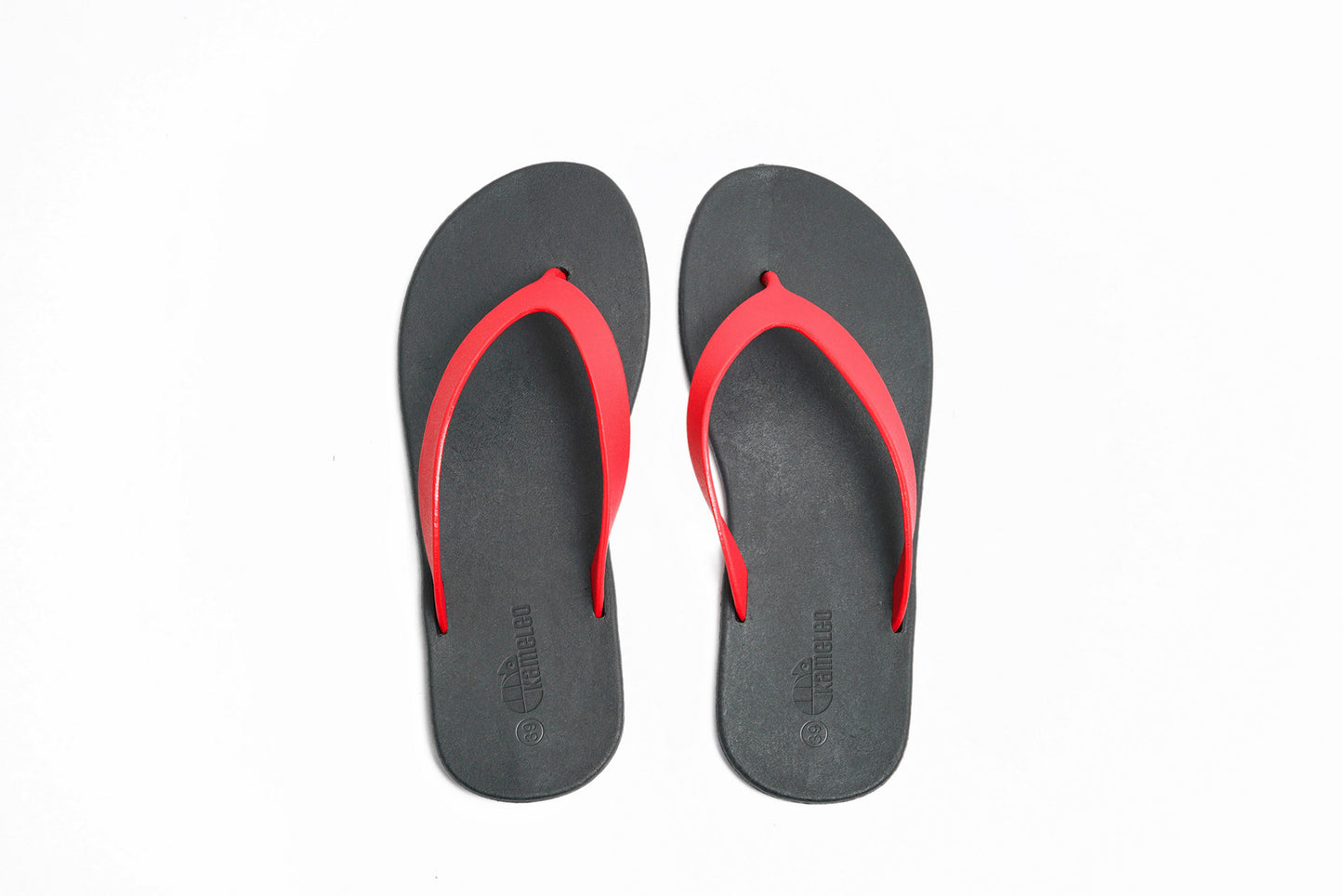 Flippy Black Sole Red Strap