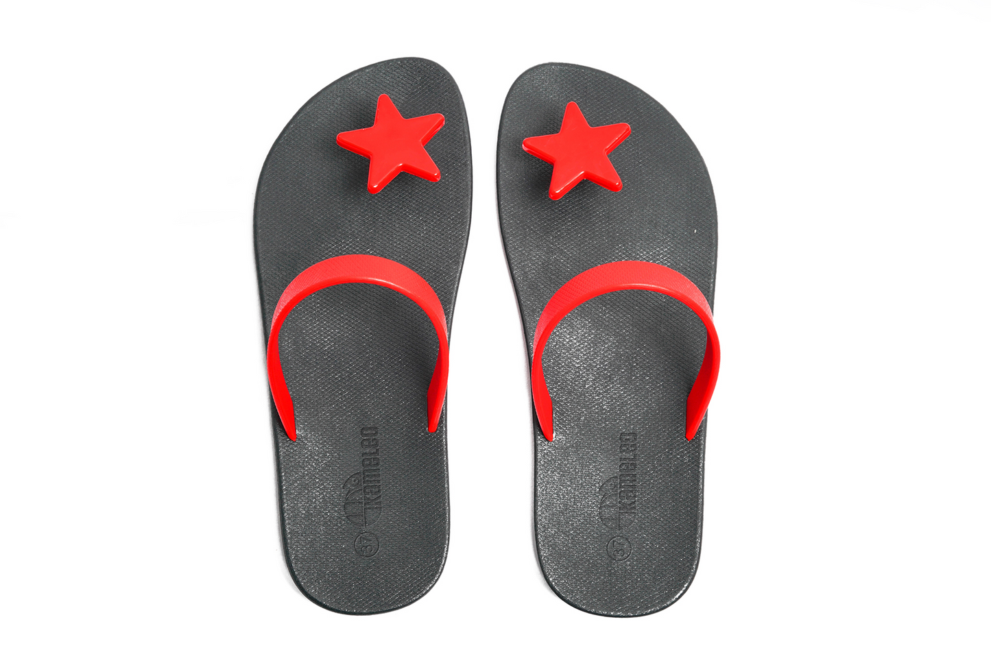 Poppi Star Black Sole Red Strap
