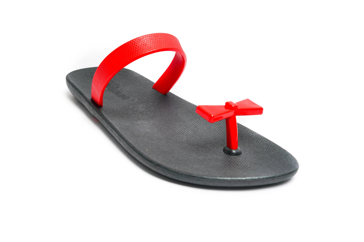 Poppi Bow Black Sole Red Strap