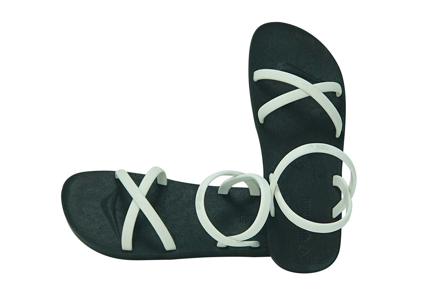 Cross Slim Black Sole White Strap