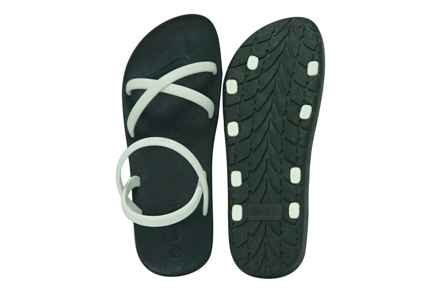 Cross Slim Black Sole White Strap