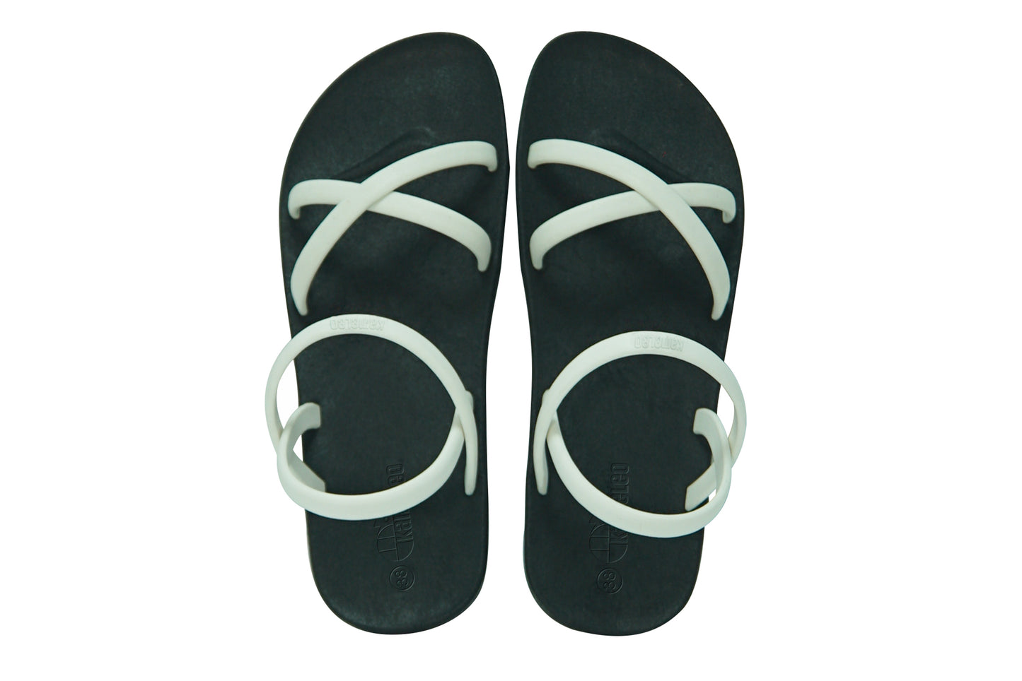 Cross Slim Black Sole White Strap
