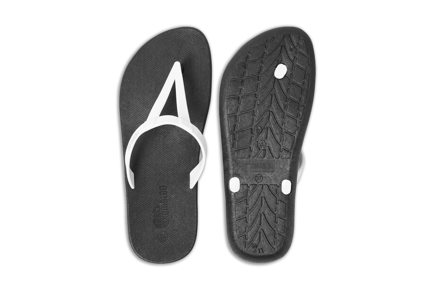 Eiffel Black Sole White Strap