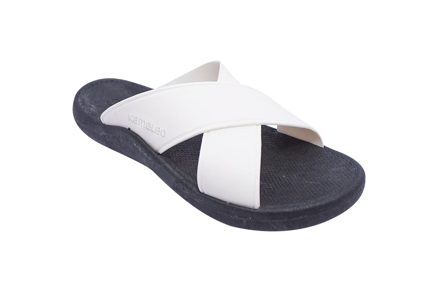 Crossy Black Sole White Strap