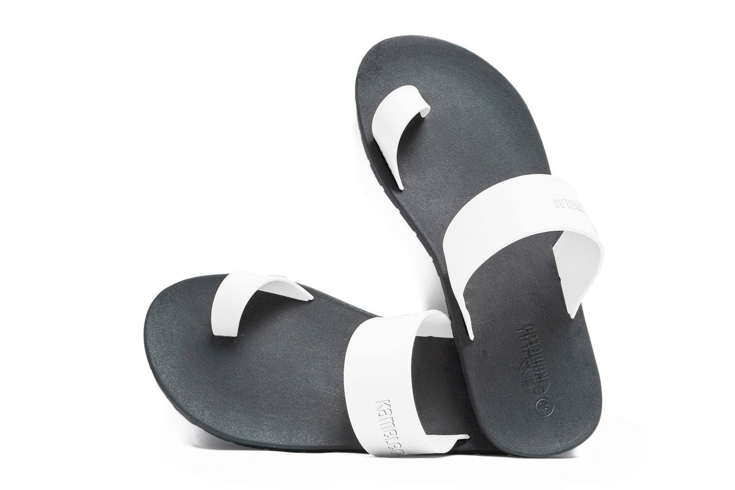 Pop Thumb Black Sole White Strap