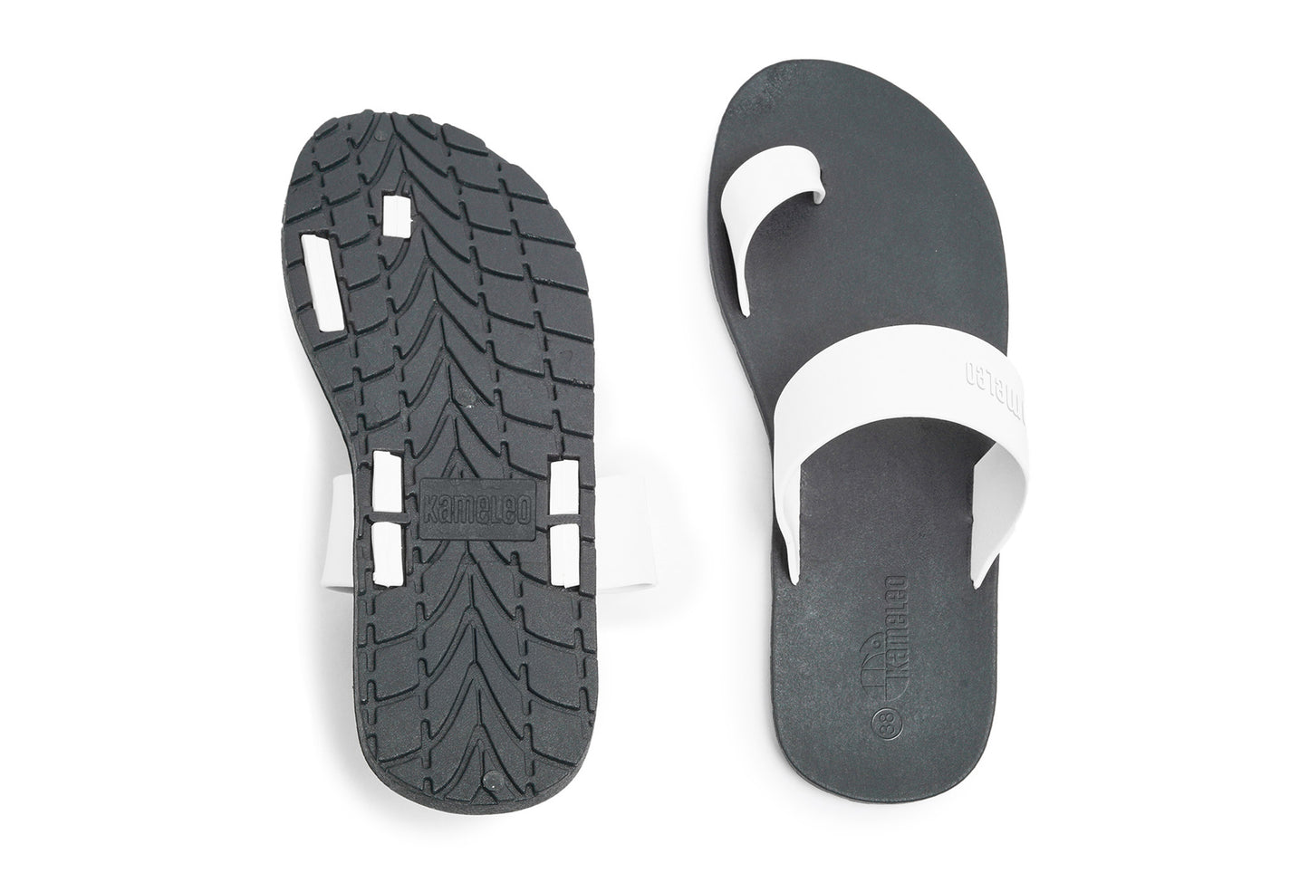 Pop Thumb Black Sole White Strap