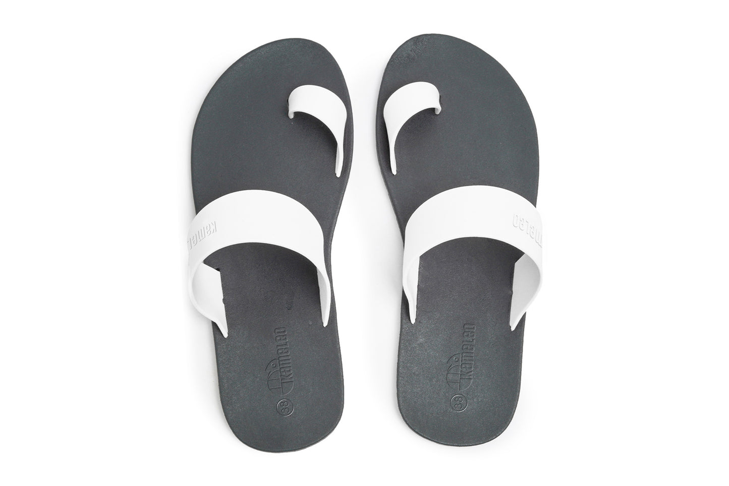 Pop Thumb Black Sole White Strap