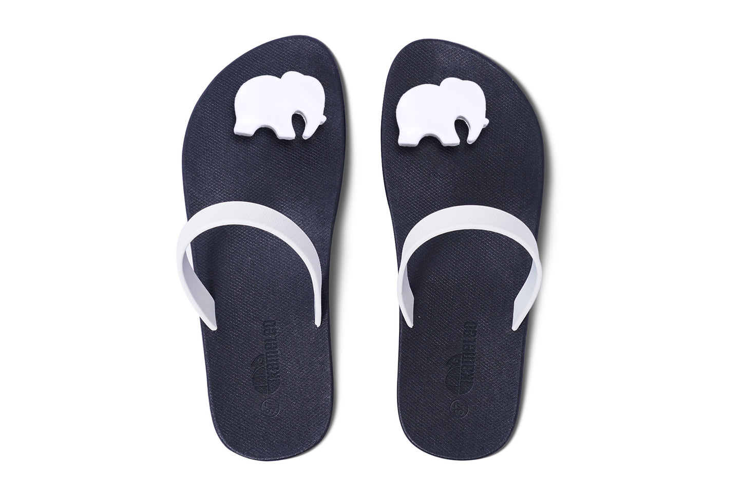 Poppi Ellie Black Sole White Strap
