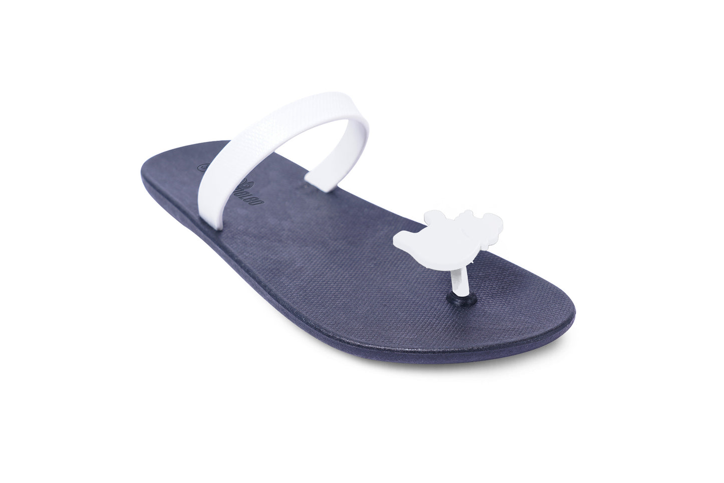 Poppi Hippo Black Sole White Strap