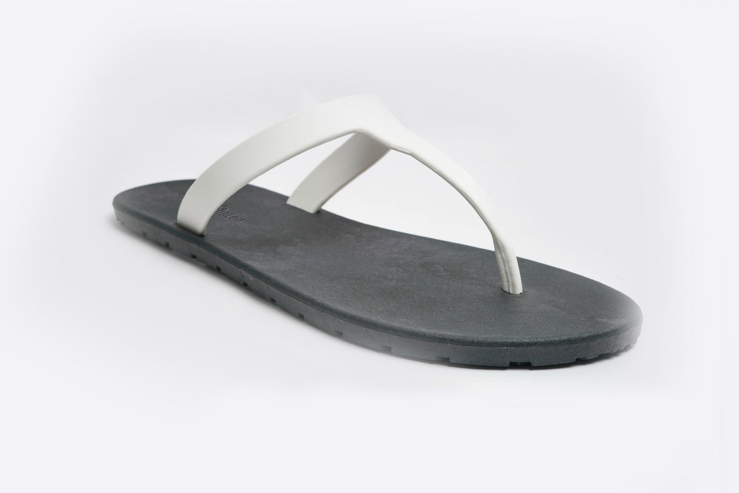 Thongs Black Sole White Strap