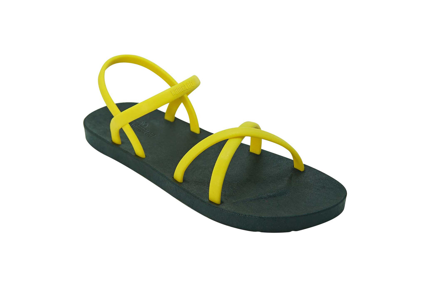 Cross Slim Black Sole Yellow Strap
