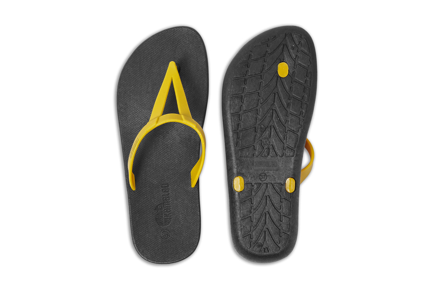 Eiffel Black Sole Yellow Strap