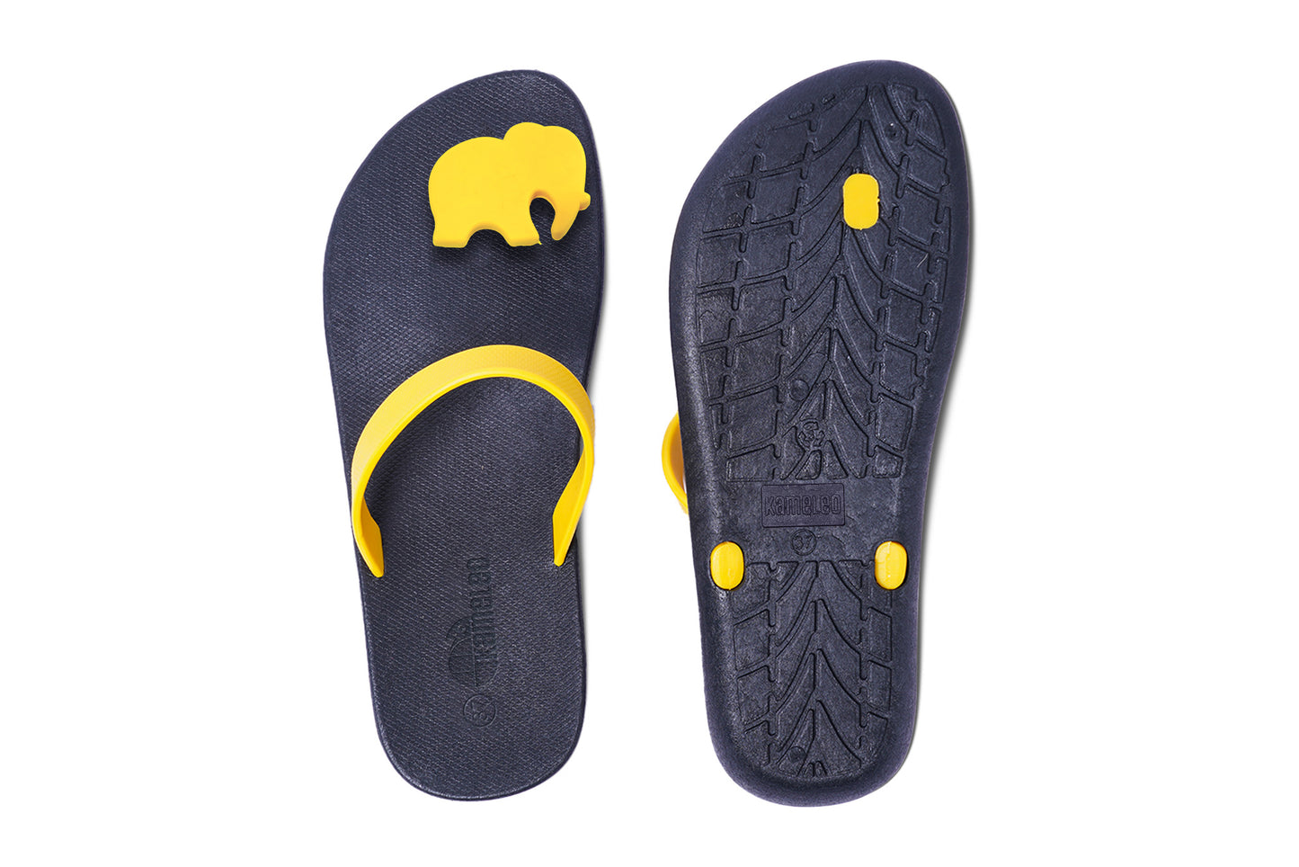 Poppi Ellie Black Sole Yellow Strap