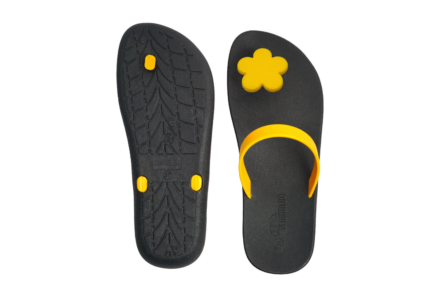 Poppi Flora Black Sole Yellow Strap