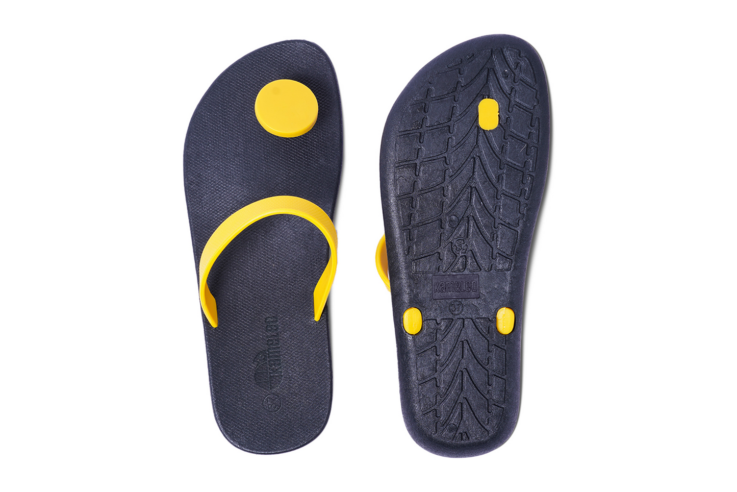 Poppi Dot Black Sole Yellow Strap
