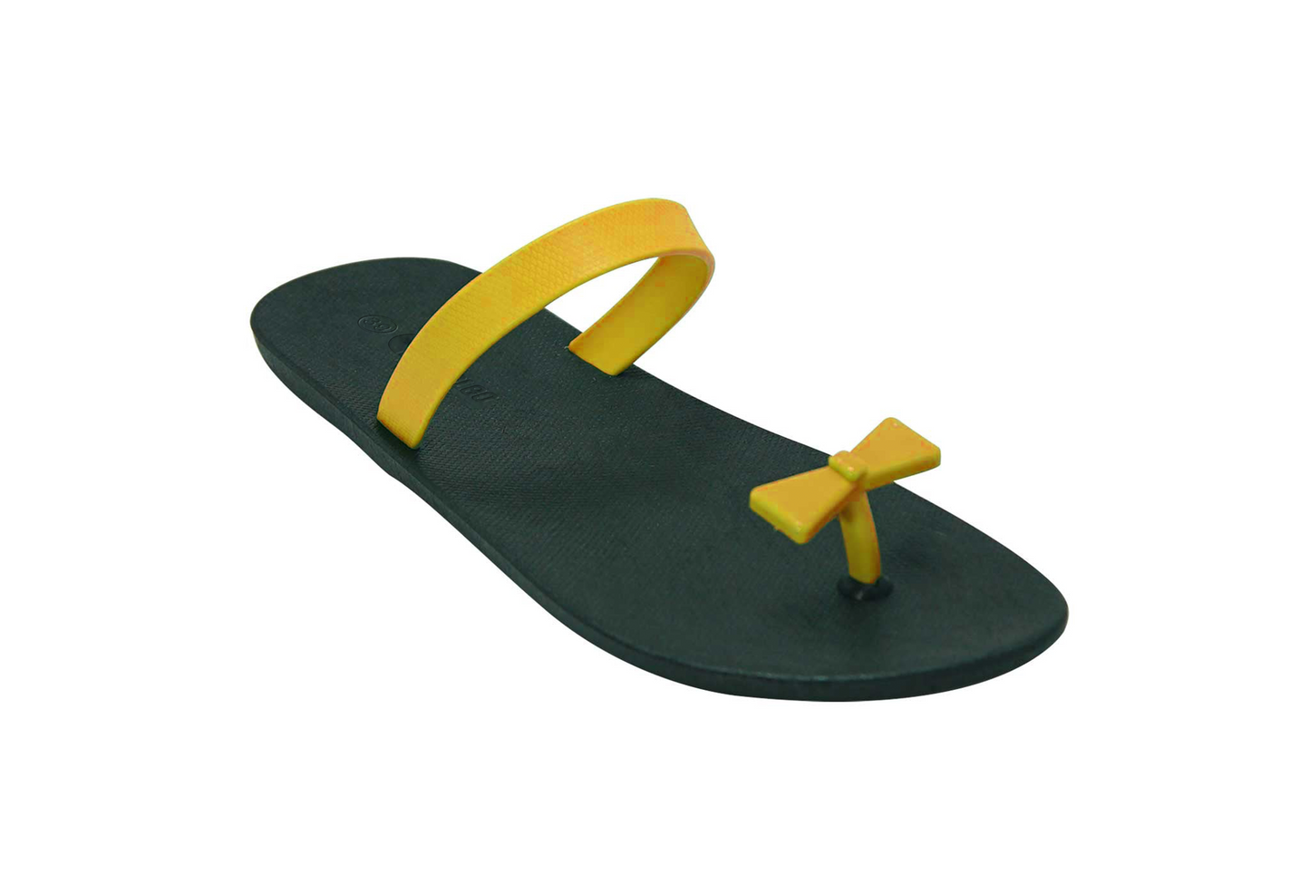 Poppi Bow Black Sole Yellow Strap