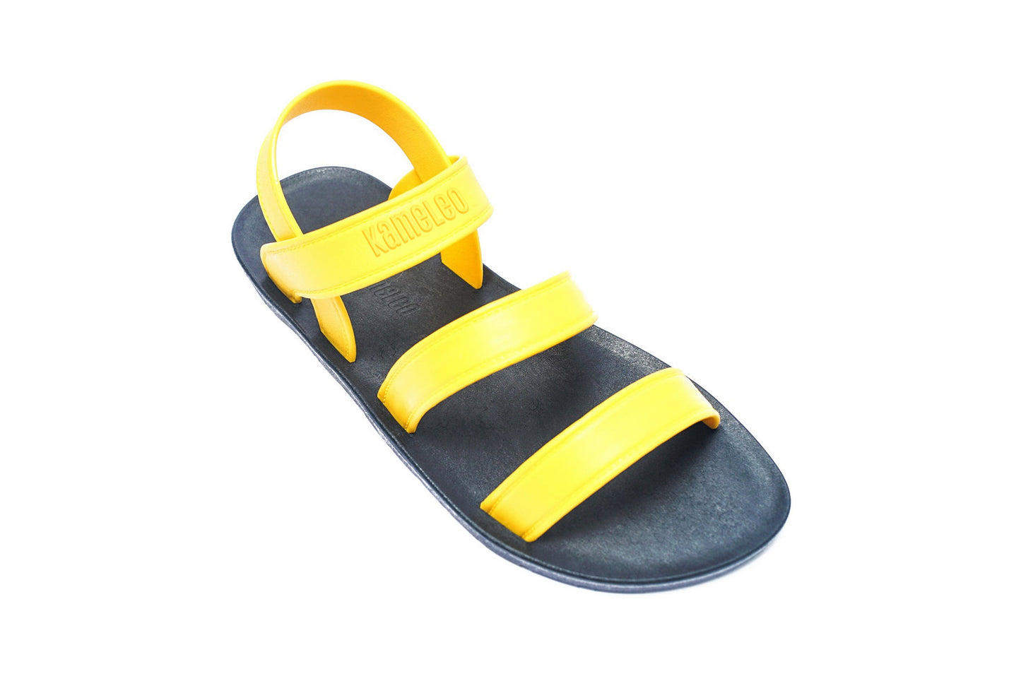 Twin Plus Kids Black Sole Yellow Strap