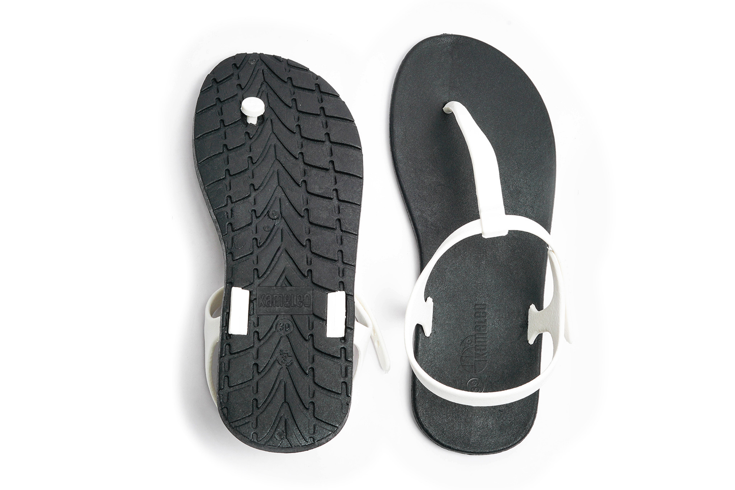 Saily Black Sole White Strap