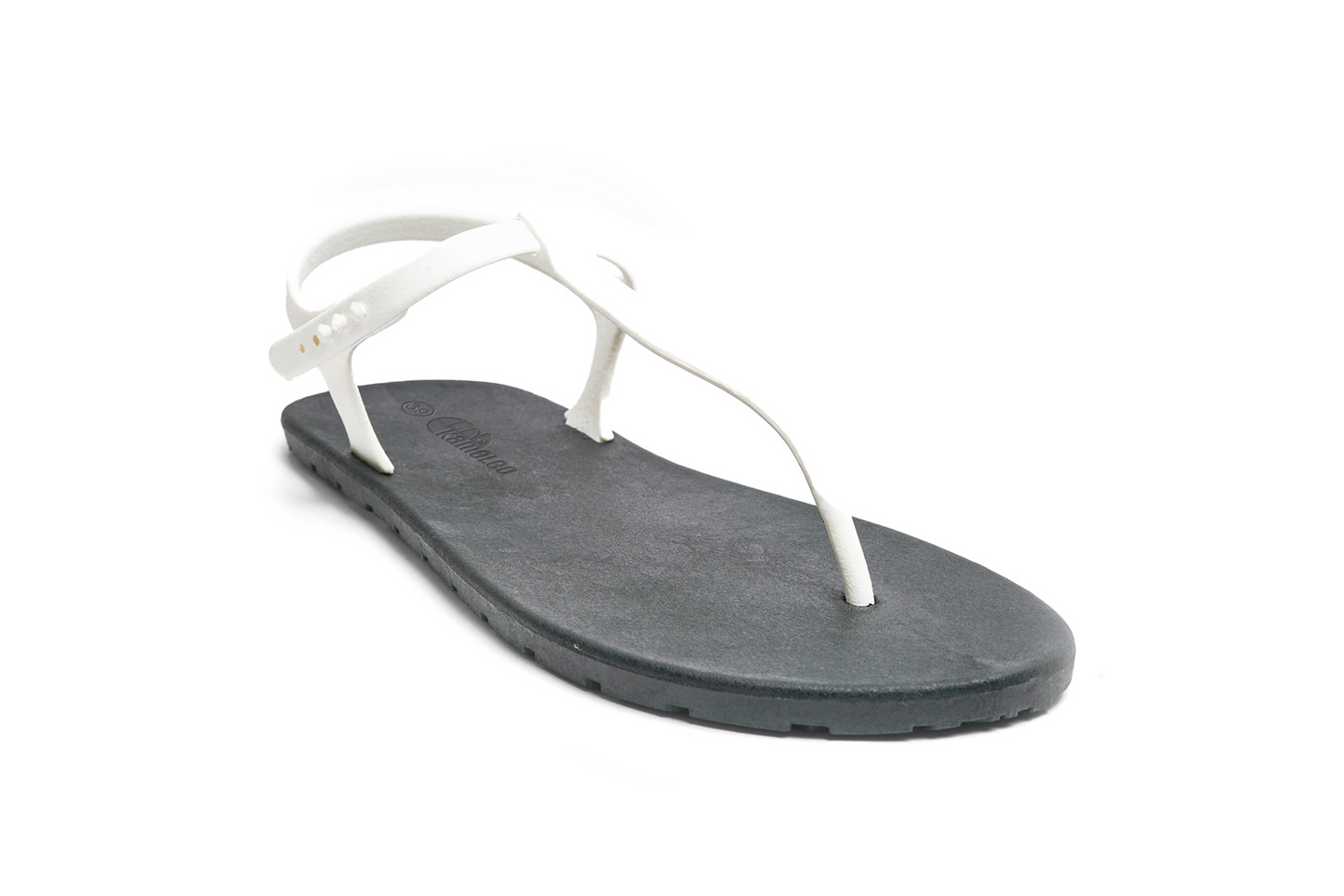 Saily Black Sole White Strap