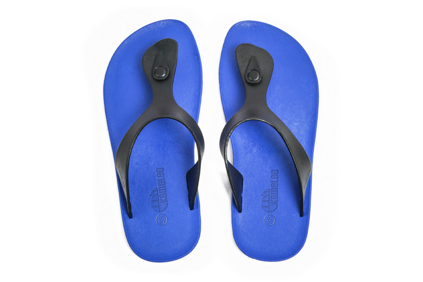 Candy Blue Sole Black Strap