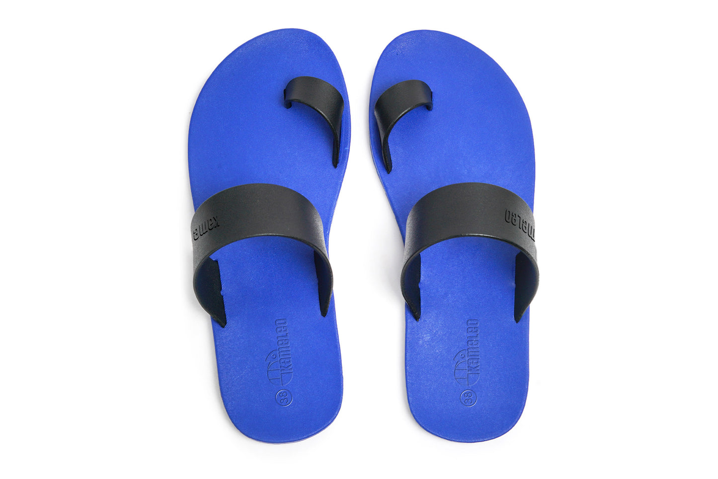 Pop Thumb Blue Sole Black Strap