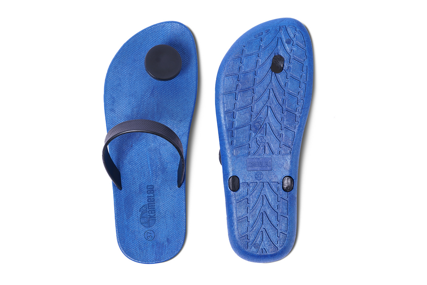 Poppi Dot Blue Sole Black Strap