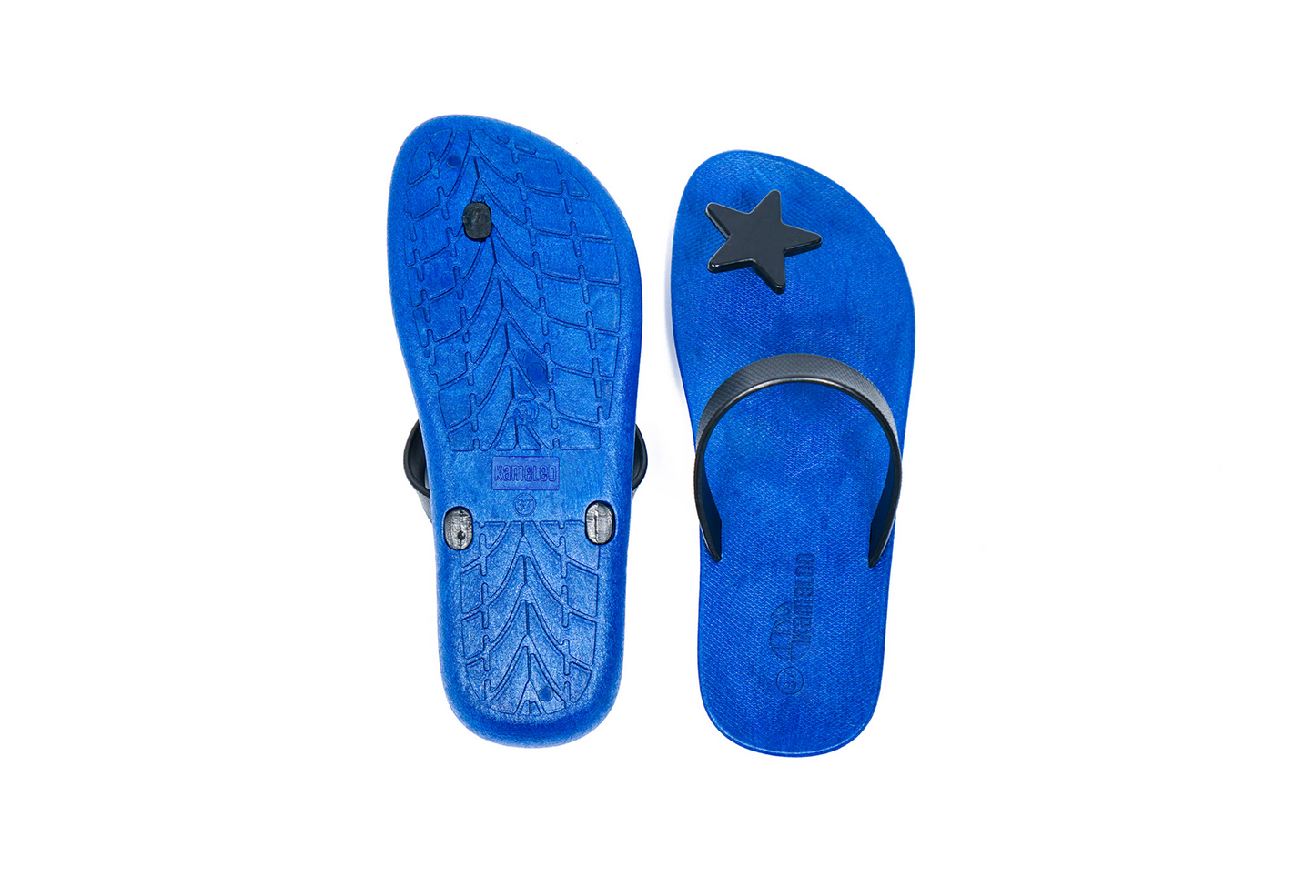 Poppi Star Blue Sole Black Strap