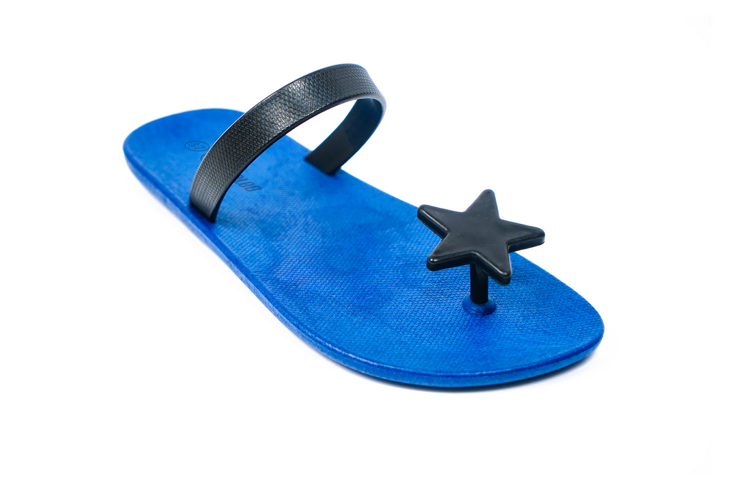 Poppi Star Blue Sole Black Strap