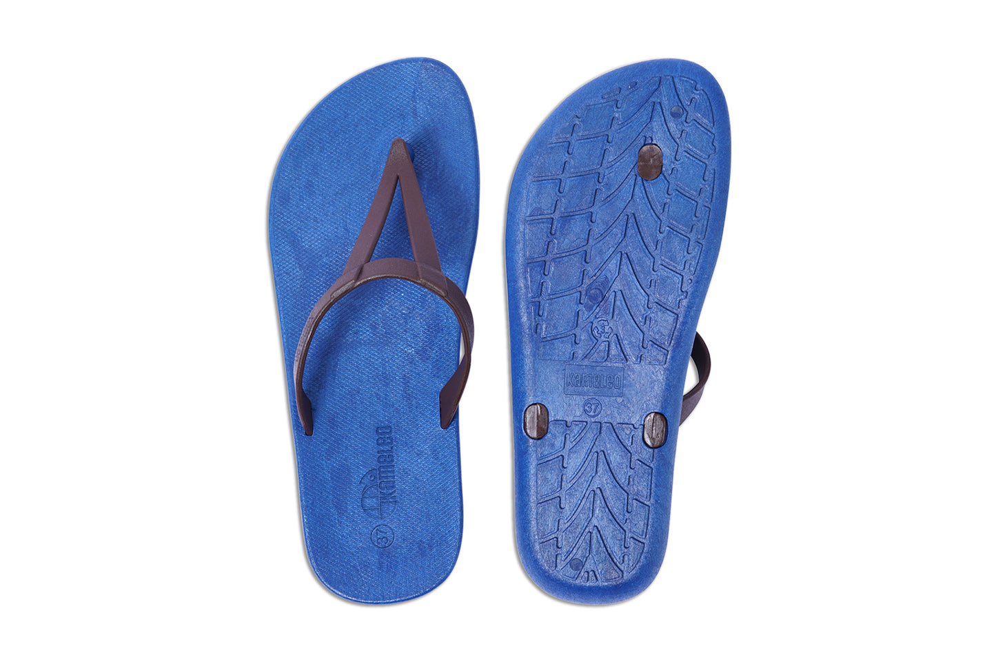 Eiffel Blue Sole Brown Strap