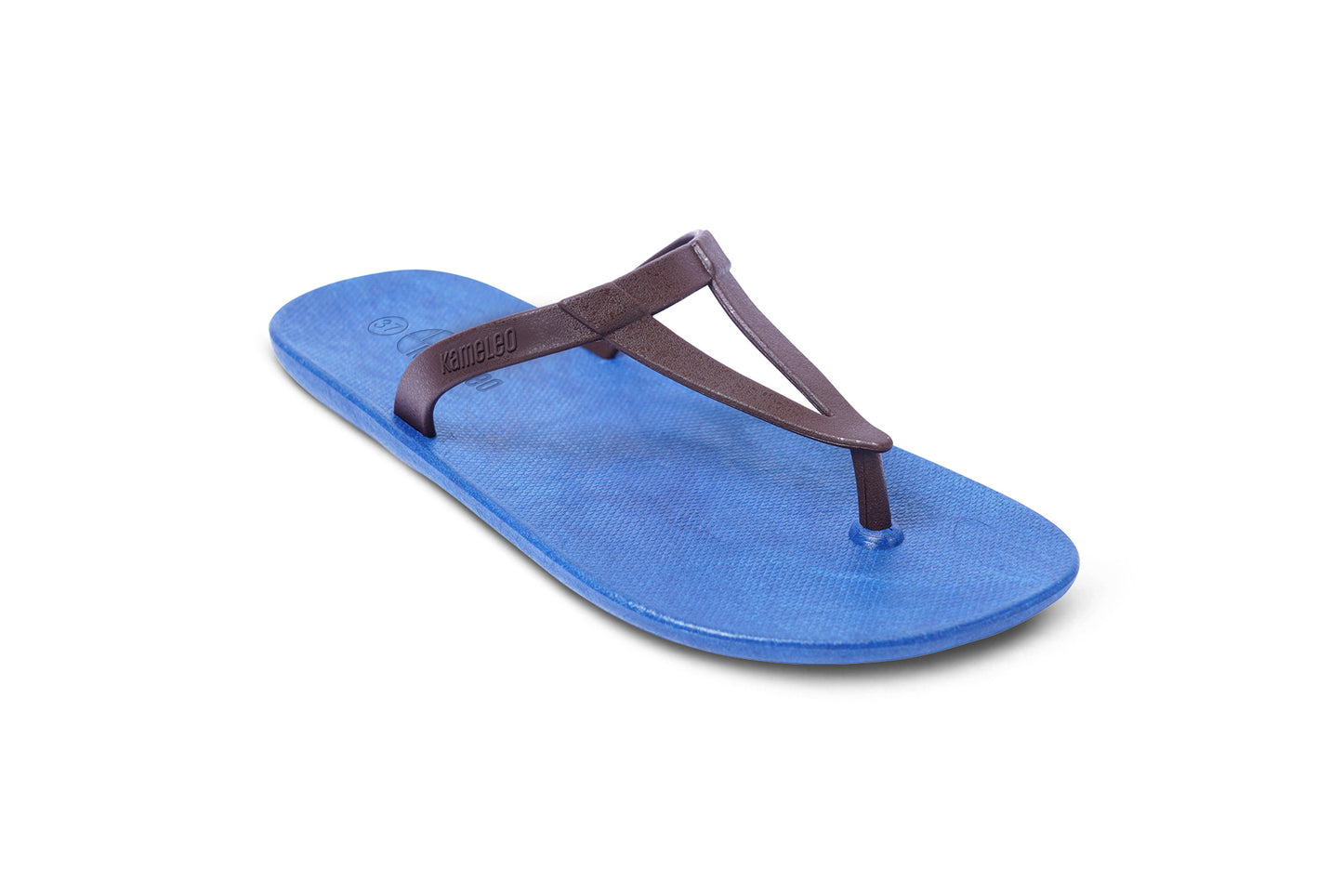 Eiffel Blue Sole Brown Strap