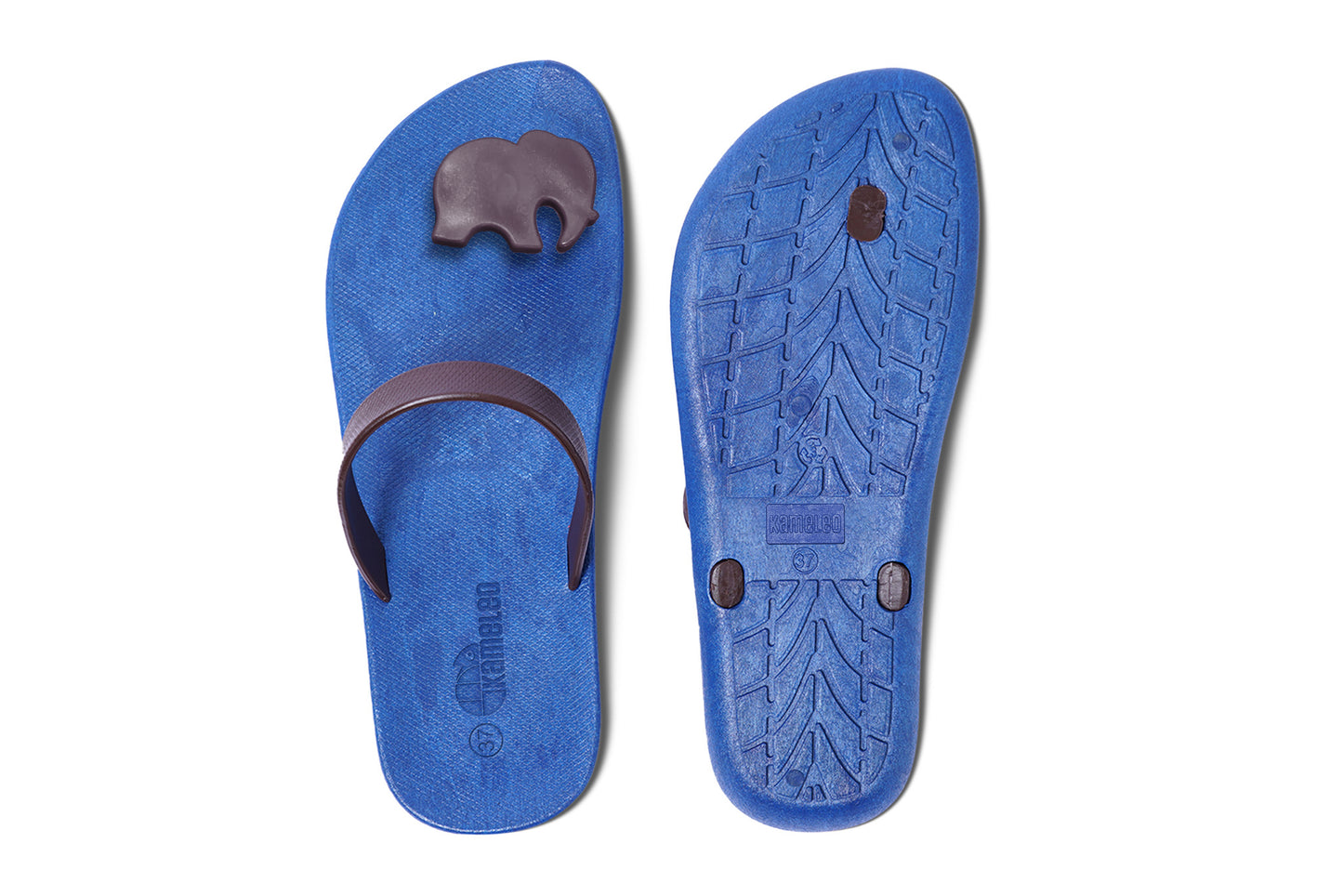 Poppi Ellie Blue Sole Brown Strap