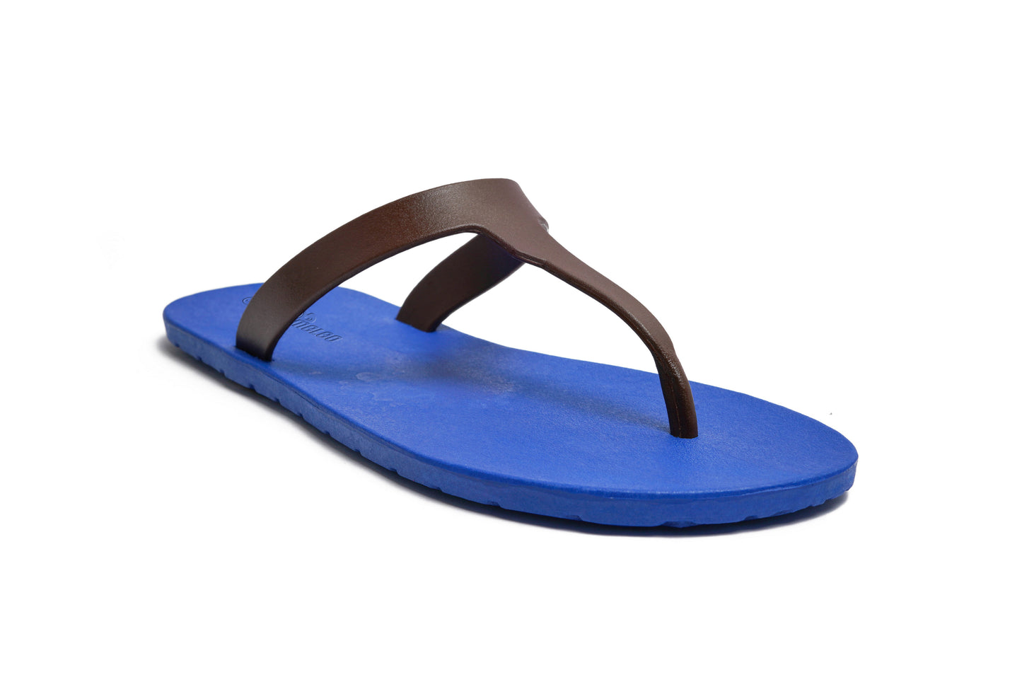 Thongs Blue Sole Brown Strap