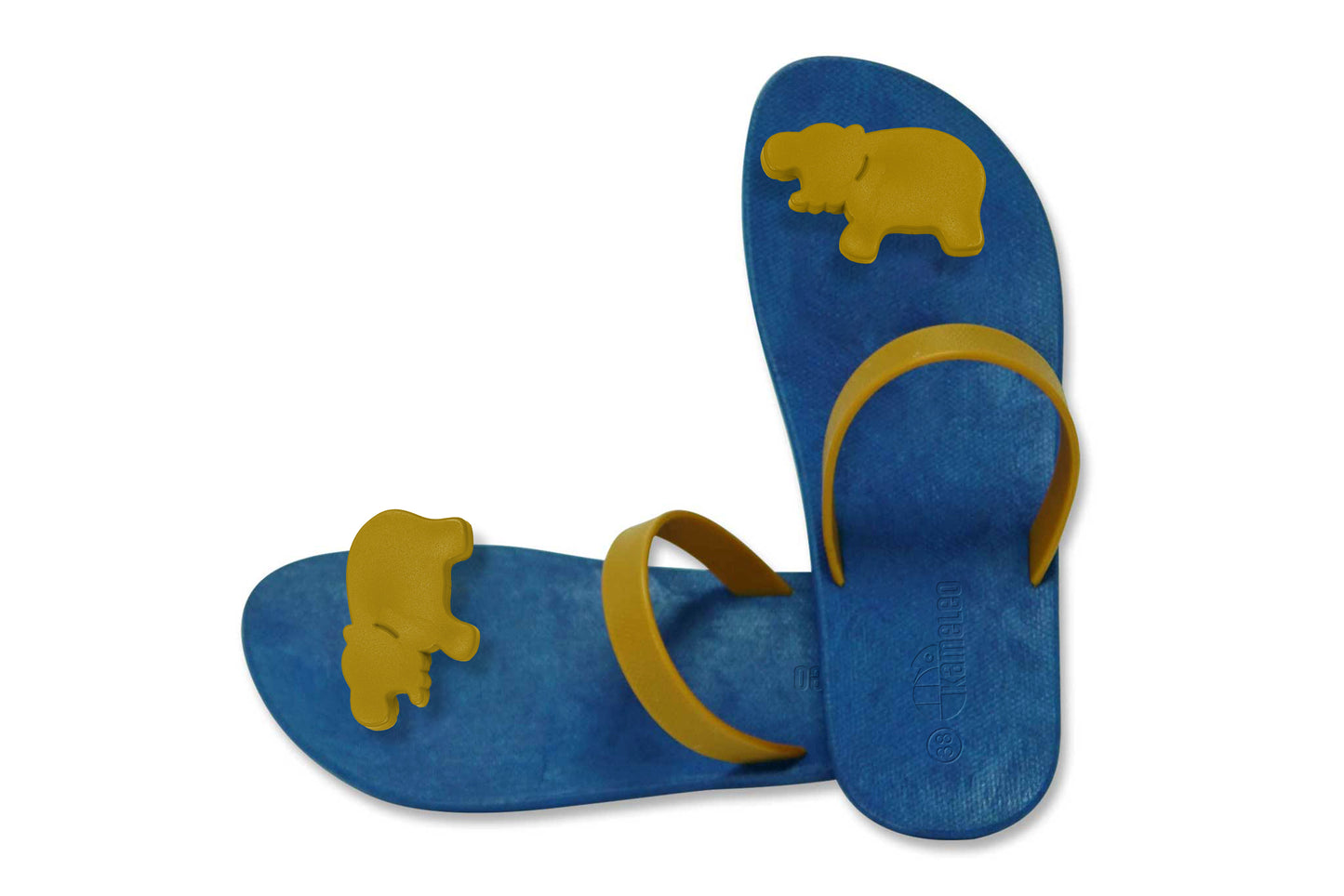 Poppi Hippo Blue Sole Caramel Strap