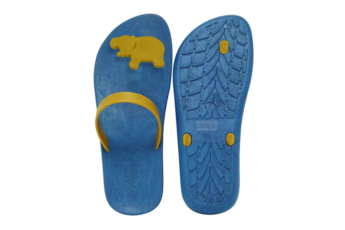 Poppi Hippo Blue Sole Caramel Strap