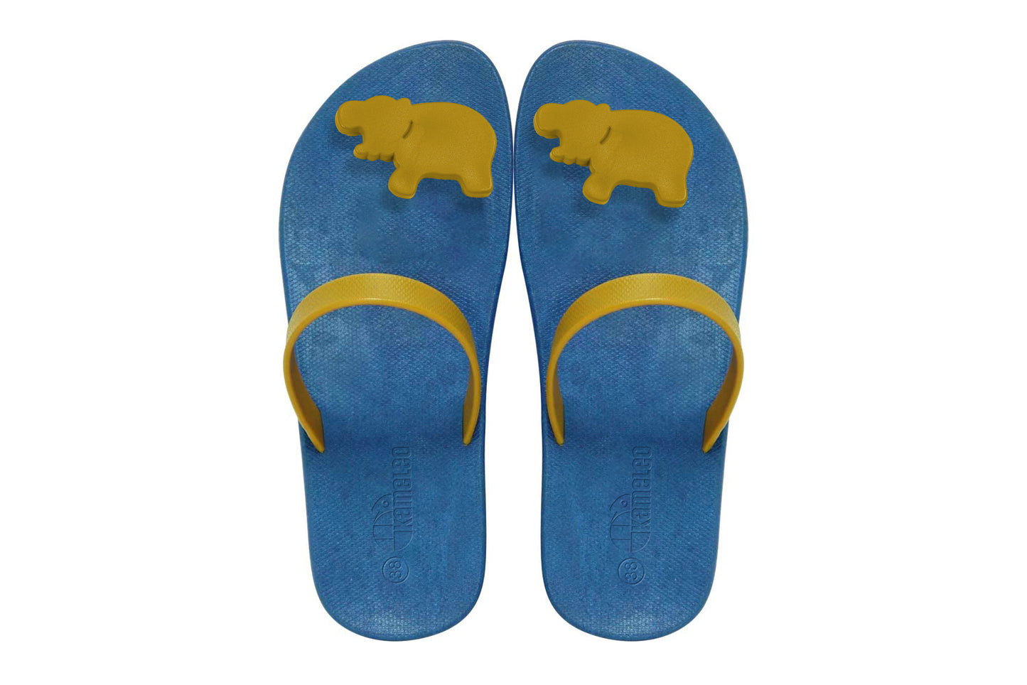 Poppi Hippo Blue Sole Caramel Strap