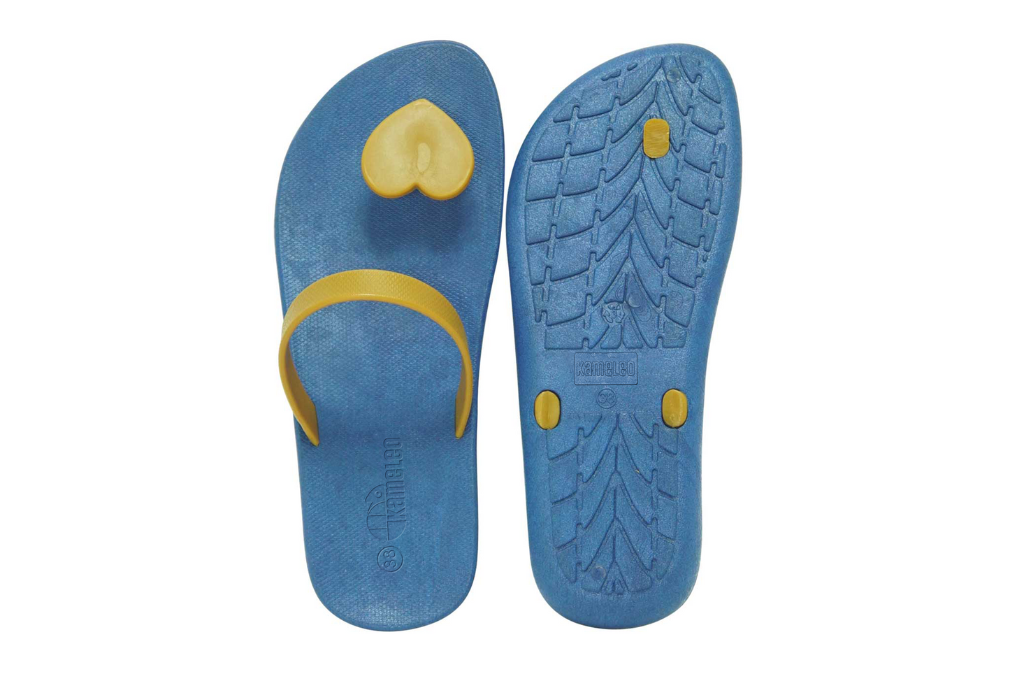 Poppi Heart Blue Sole Caramel Strap
