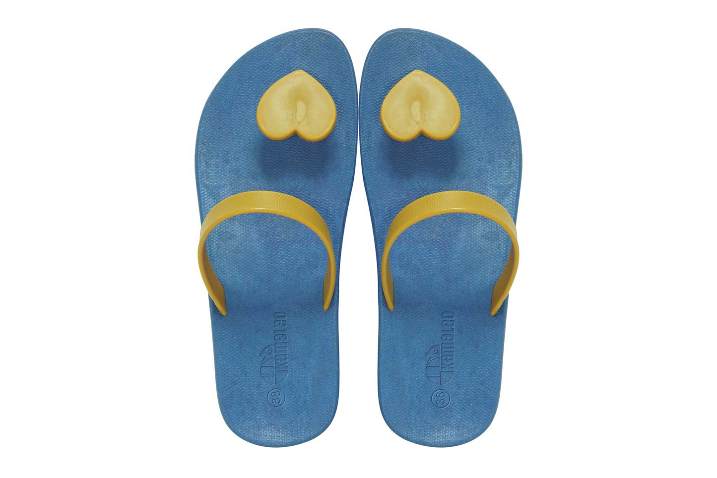 Poppi Heart Blue Sole Caramel Strap