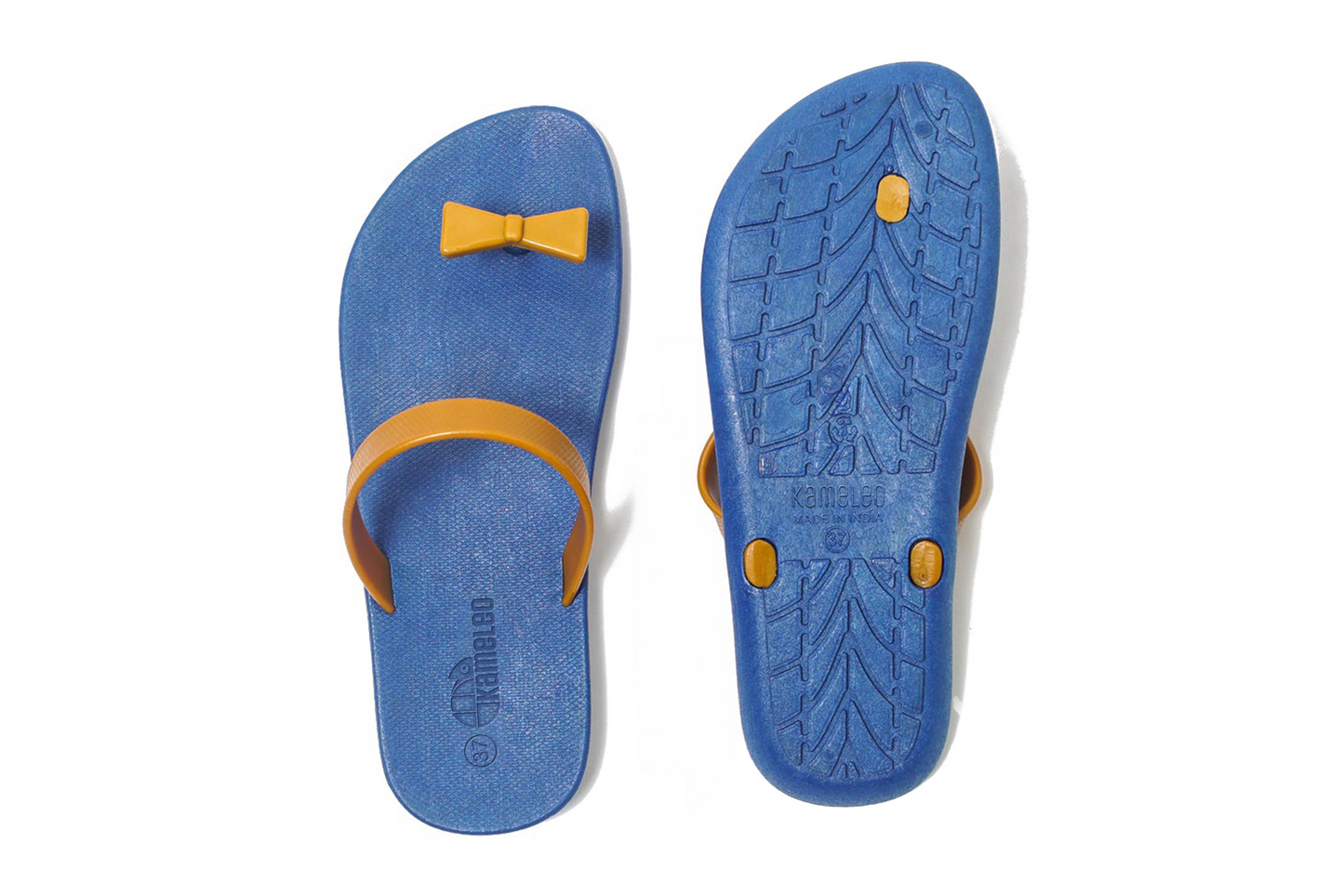 Poppi Bow Blue Sole Caramel Strap