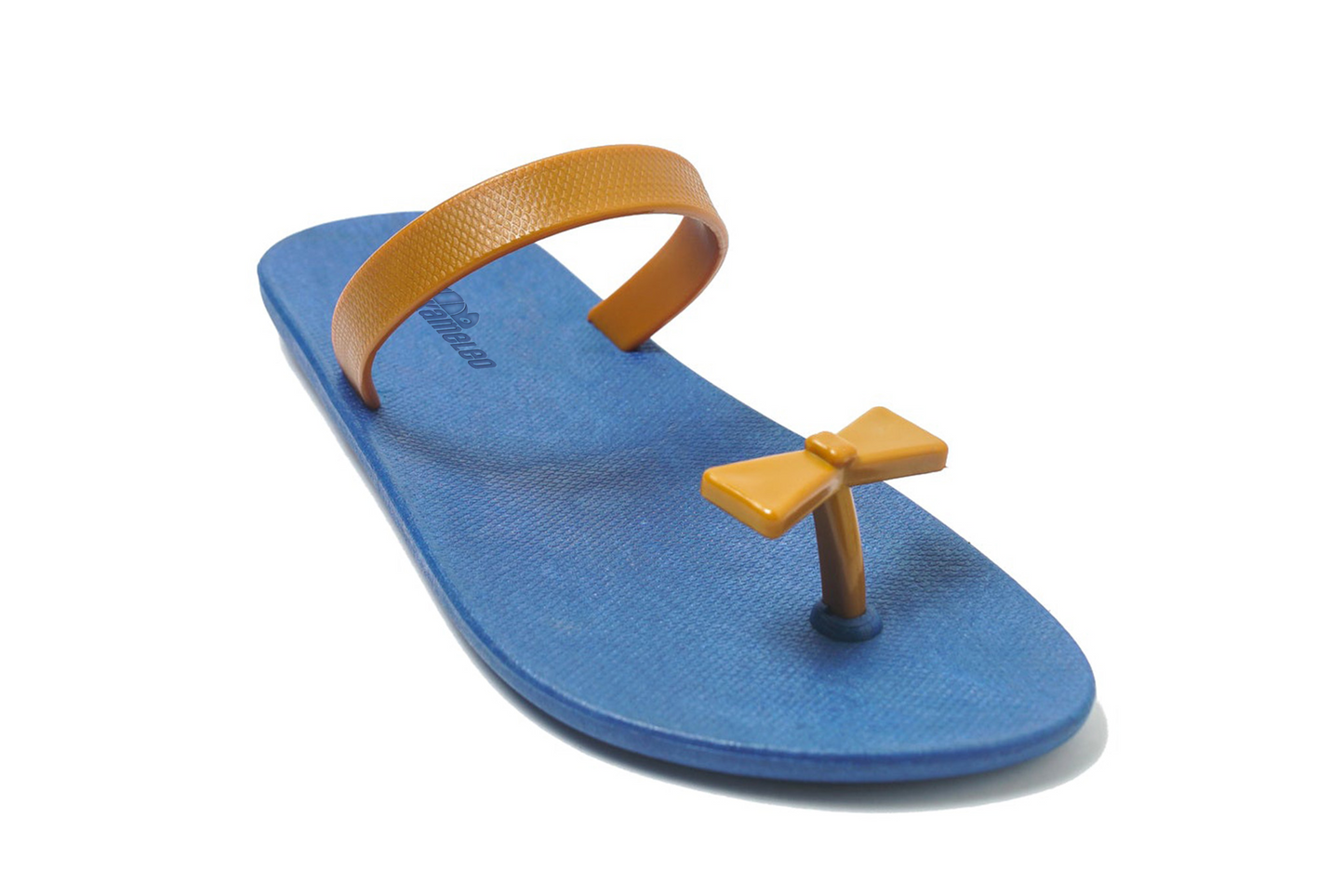 Poppi Bow Blue Sole Caramel Strap