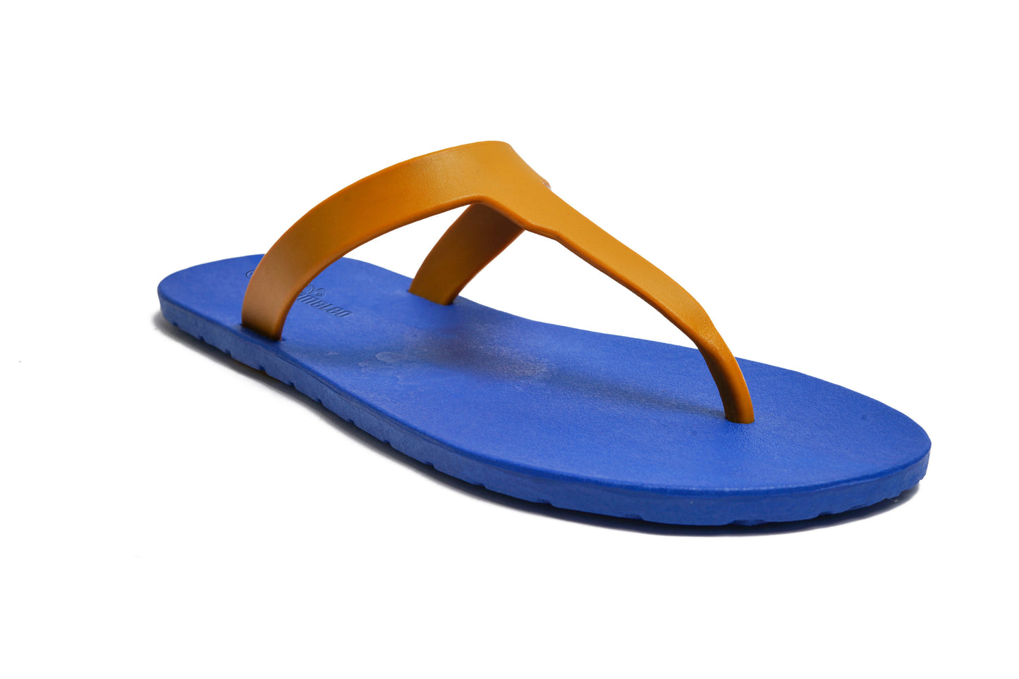 Thongs Blue Sole Caramel Strap