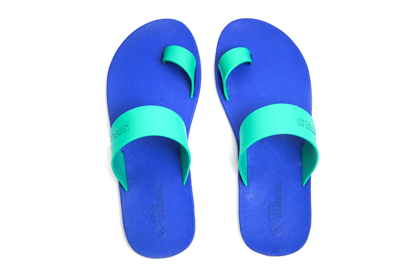 Pop Thumb Blue Sole Green Strap