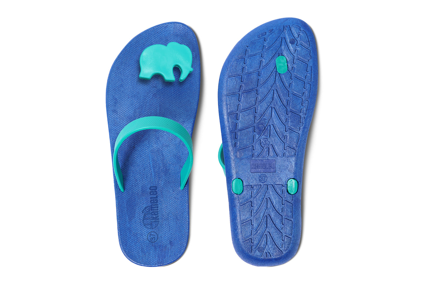 Poppi Ellie Blue Sole Green Strap