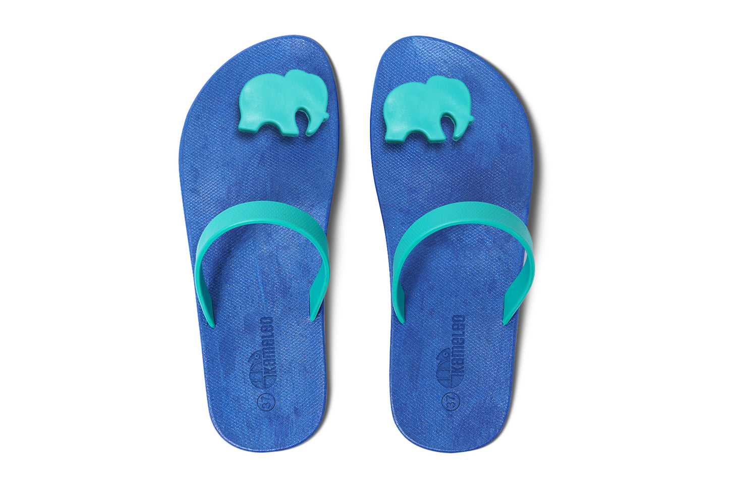 Poppi Ellie Blue Sole Green Strap
