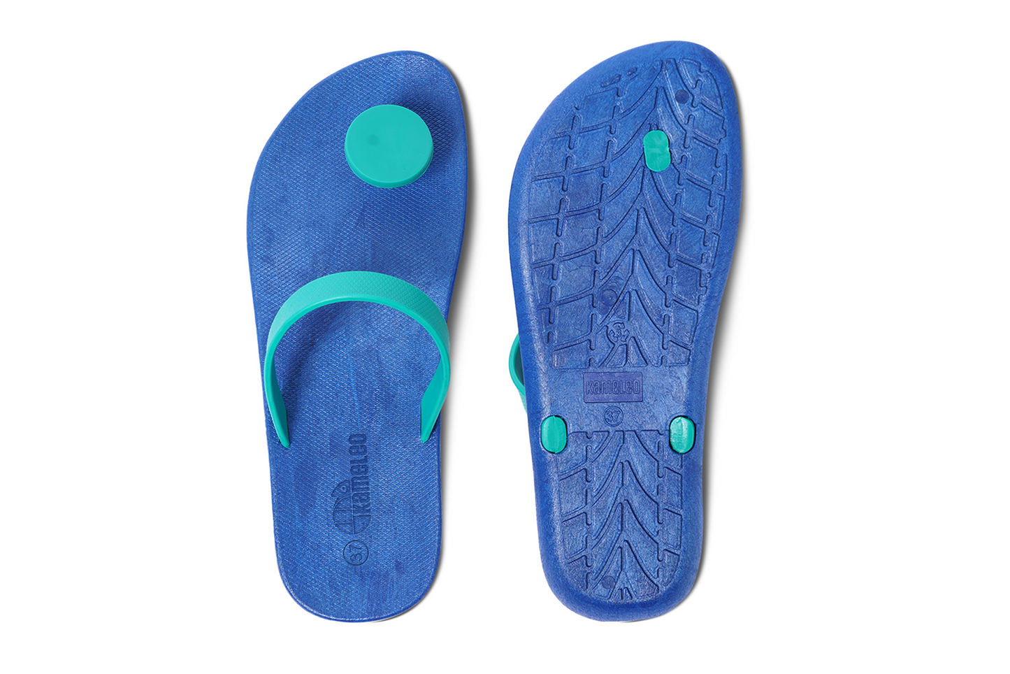 Poppi Dot Blue Sole Green Strap