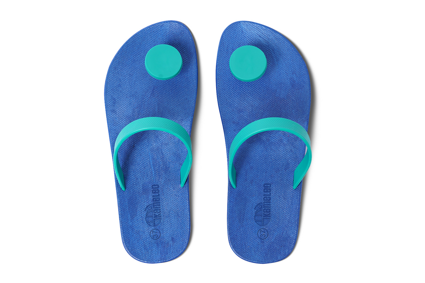 Poppi Dot Blue Sole Green Strap