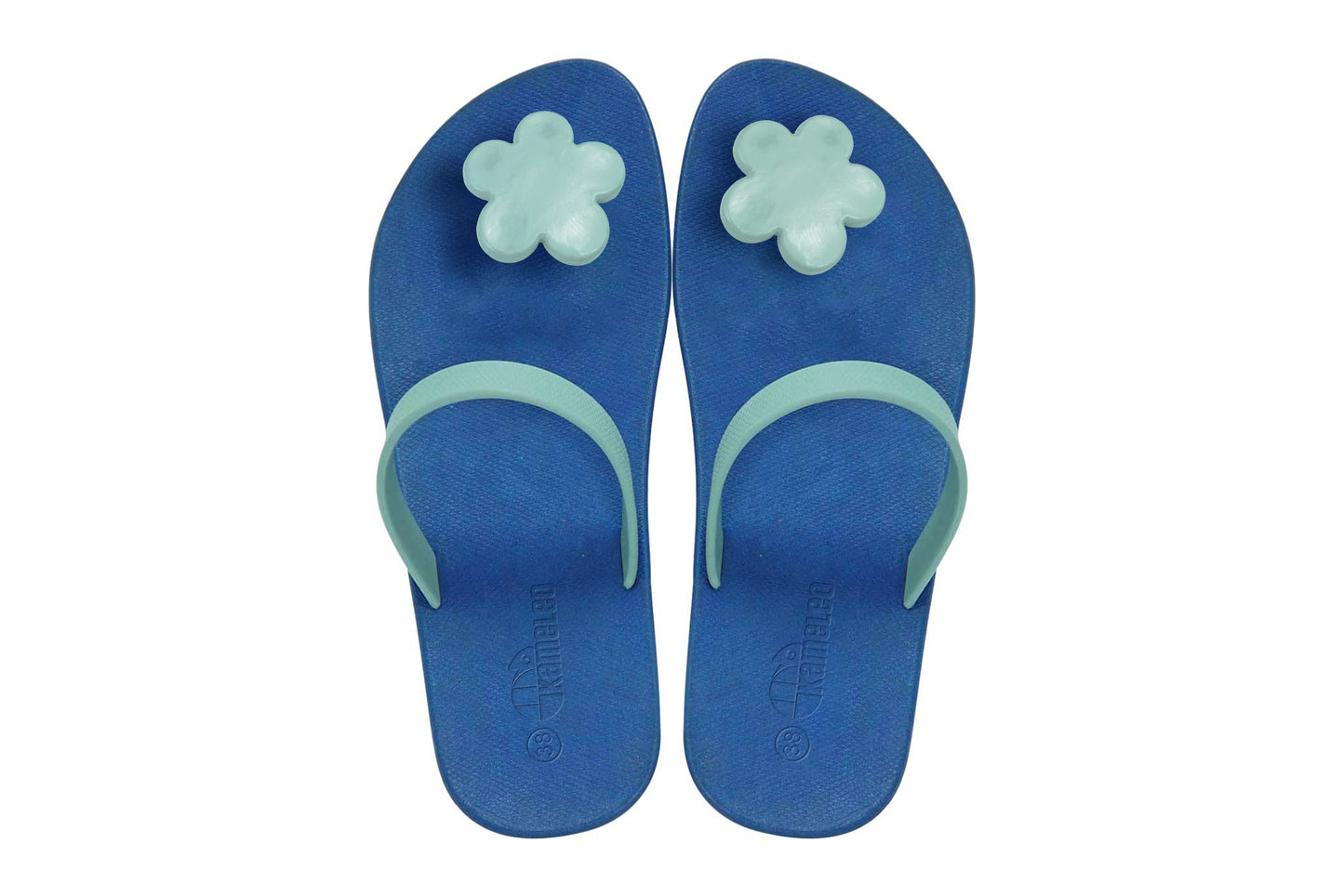 Poppi Flora Blue Sole Grey Strap