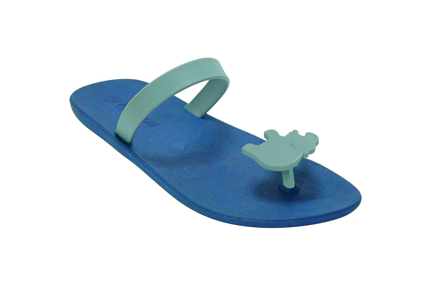 Poppi Hippo Blue Sole Grey Strap