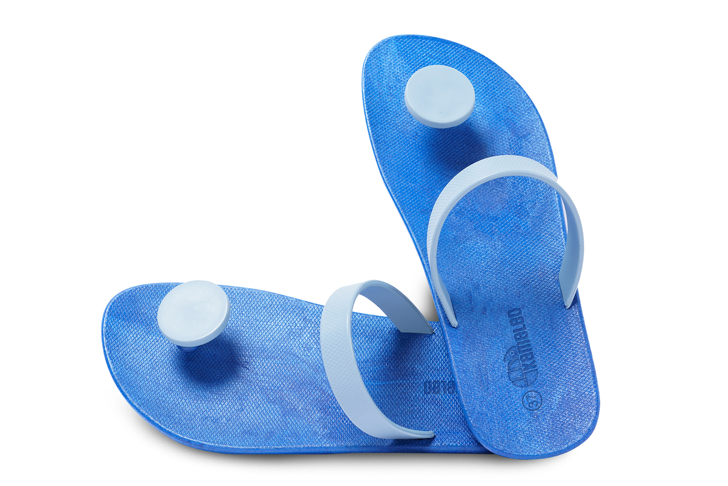 Poppi Dot Blue Sole Grey Strap