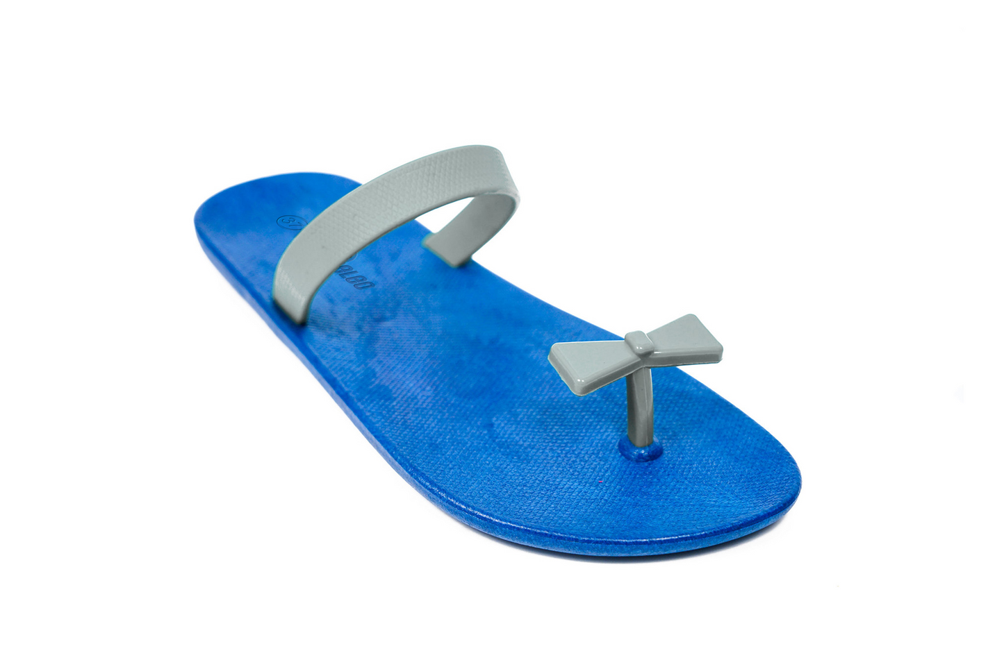 Poppi Bow Blue Sole Grey Strap